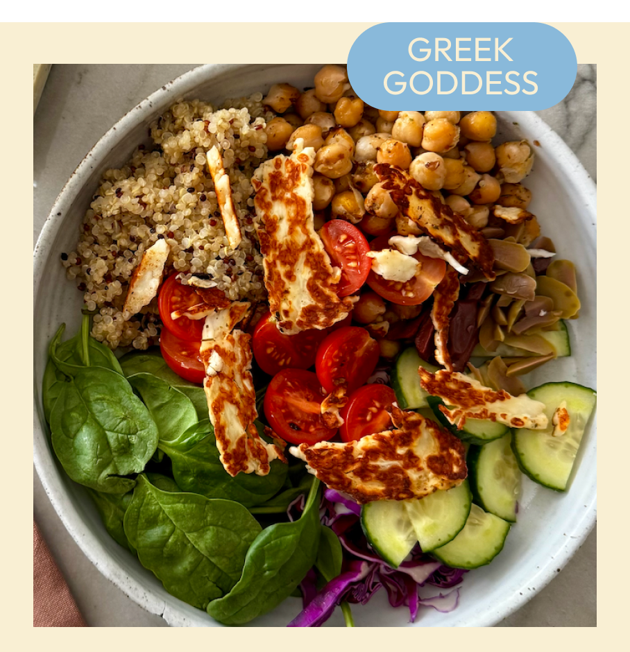 Greek Grain Salad with Halloumi