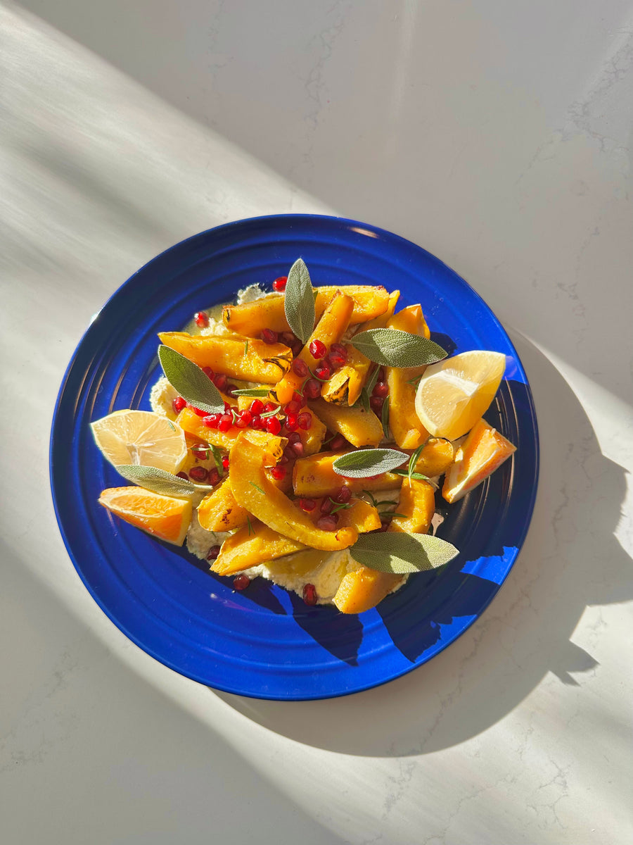 Roasted Squash with Herbed Goat Cheese