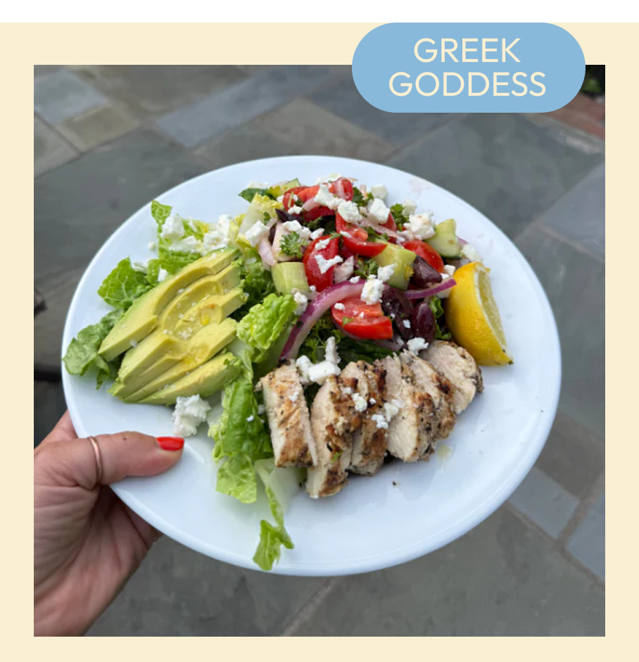 Classic Greek Salad with Grilled Chicken